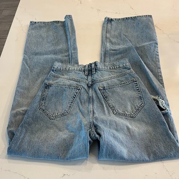Frame High N Tight Wide Leg Jeans in Bilson Rips size 25 - Picture 6 of 12